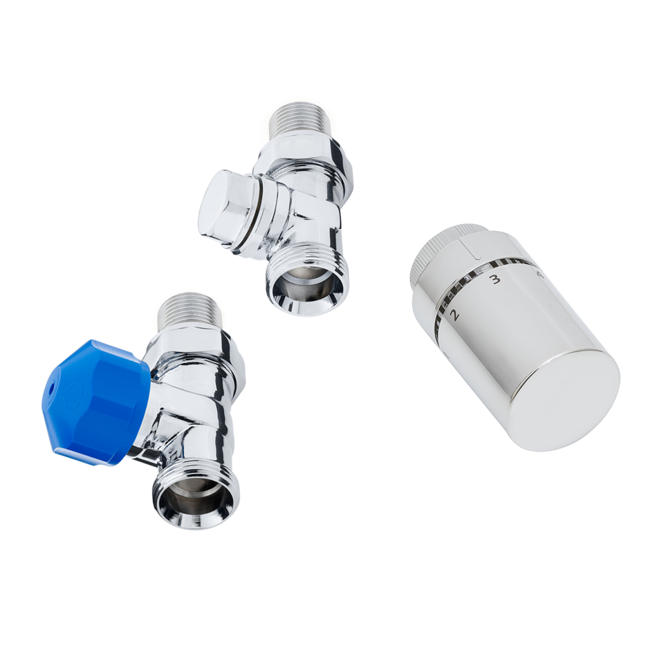 Floor-mounted Valve Set with Side Connection – Through